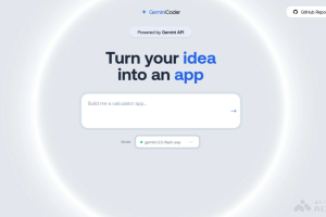 Gemini Coder – AI 应用生成工具，文本描述实时生成代码和预览