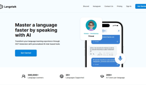 Langotalk – 在线AI语言学习平台，与200多AI导师进行定制化实时互动