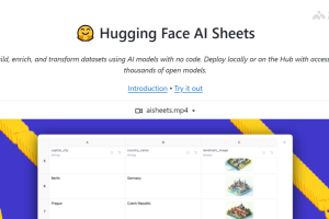 AI Sheets – Hugging Face开源的无代码数据处理工具
