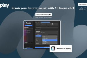 Replay – AI音乐伴奏分离工具，自动分析音频内容、提取主唱、人声和伴奏等音轨