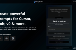 CopyCoder – AI编程工具，上传截图或UI设计图等图像自动生成编码提示词