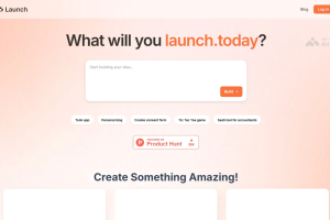 Launch – AI全栈应用开发平台，构建前后端完整应用