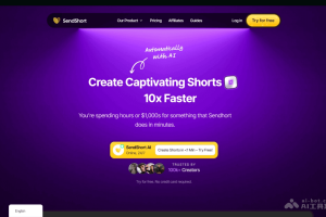 SendShort – AI视频编辑工具，自动拆分长视频