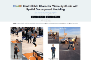 MIMO – 阿里智能研究院推出的可控角色AI视频合成框架