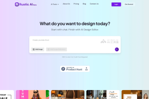 Rustic AI – AI设计编辑器，支持拖放编辑自由设计