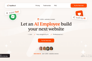 Mysite.ai – AI网站构建工具，输入业务信息快速生成专业网站