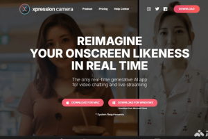 xpression camera – AI虚拟相机应用，实时生成自己的屏幕形象进行互动