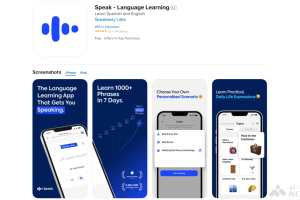Speak APP – AI英语学习应用，与AI实时互动模拟真实口语对话场景
