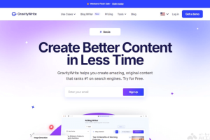 GravityWrite – AI写作工具，快速生成各种类型的内容