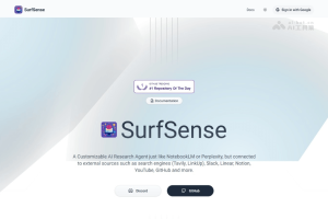 SurfSense – 开源AI研究助手，个人知识库与全球数据源无缝链接
