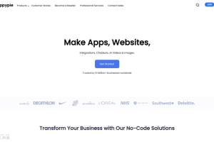 appypie – AI应用构建平台，零编程构建功能丰富的移动应用