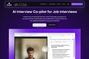 Acedit – 在线AI面试工具，实时检测面试问题生成个性化回答