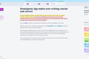 Hemingway Editor – 在线AI写作辅助工具，颜色区分高亮显示