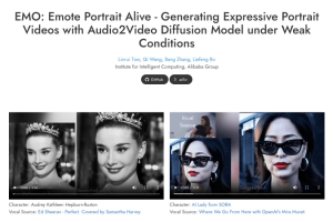 EMO – 阿里推出的AI肖像视频生成框架
