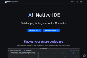 CodeCompanion – AI编程助手，具备AI原生IDE能力自主完成编程任务