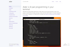 Aider – 开源AI编程助手，基于命令行指定自动完成代码修改