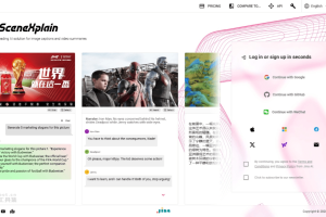 SceneXplain – AI图像描述生成工具，擅长描述多个对象、交互和上下文的复杂场景