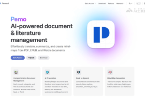 Pemo – AI文档管理工具，支持一键翻译智能总结文献摘要
