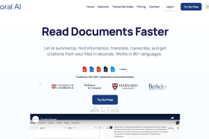 Coral AI – AI文档分析平台，支持多语言跨文档的智能搜索、摘要和翻译