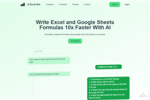 AI Excel Bot – AI驱动的Excel和Google Sheets公式生成工具