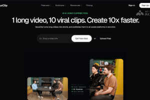 OpusClip – AI视频剪辑工具，自动识别精彩片段生成社媒短视频