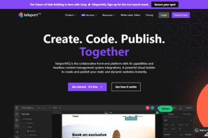 teleportHQ – AI网站构建工具，低代码设计与开发支持代码导出