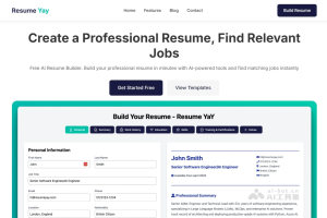 ResumeYay – 免费AI简历生成工具，提供智能建议增强工作描述