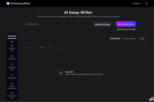 PerfectEssayWriter – AI论文写作工具，可定制化生成结构清晰的高质量文章