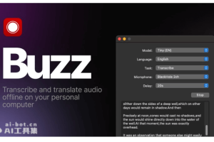Buzz – 免费开源的AI语音转文字工具