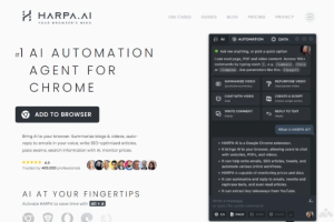 HARPA AI – 浏览器AI智能助手，自动化处理网络日常任务
