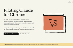 Claude for Chrome – Anthropic推出的浏览器Agent插件