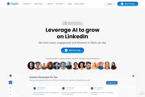 Taplio – AI驱动的LinkedIn自动化工具，生成创意分析趋势