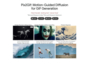 Pix2Gif – 微软推出的静态图像转动态GIF的扩散模型