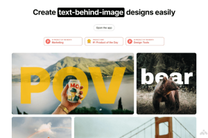 Text Behind Image – 开源在线图像处理工具，在图中角色背后添加文字