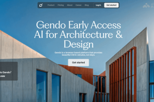 Gendo – AI建筑可视化平台，快速将草图或概念图转化成可视化图像