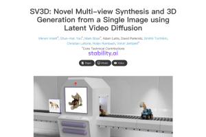 Stable Video 3D (SV3D) – 多视角合成和3D生成模型，由Stability AI推出