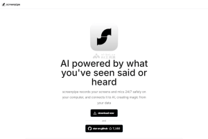screenpipe – 搭建个性化AI助手的软件，捕捉屏幕和音频录音