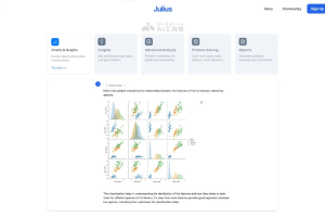 Julius – AI数据分析工具，自然语言互动分析获取可视化结果