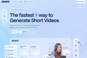 Crayo AI – AI短视频生成工具，一键制作抖音、TikTok短视频