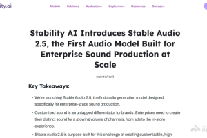 Stable Audio 2.5 – Stability AI推出的音频生成模型