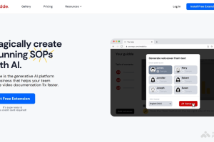 guidde – AI视频文档生成插件，自动为视频拆分步骤生成步骤文案