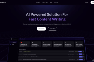 VoicePen.ai – AI内容创作工具，将音频、视频、语音备忘录、网站内容自动生成博客文章