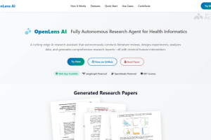 OpenLens AI – 清华推出的医学研究AI助手