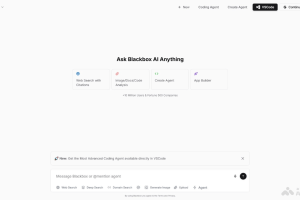 Blackbox AI – AI编程助手，提供代码生成、自动补全代码等功能
