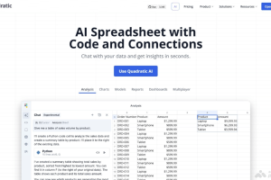 Quadratic – AI电子表格工具，自然语言创建和编辑图表