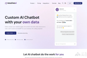 ResolveAI – 支持定制的企业级AI聊天机器人平台
