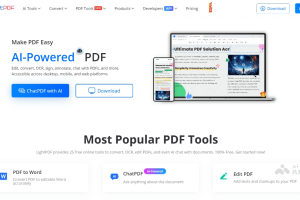 LightPDF – AI文档聊天机器人，即时分析和提取多格式文档的核心内容