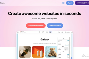 Mobirise – AI网站构建平台，零编程拖放式创建高质量网站